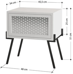 Κομοδίνο Naive Megapap χρώμα sapphire oak 48x34x51εκ.