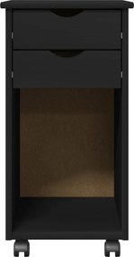 vidaXL Κινητό Ντουλάπι 34 x 39 x 65,5 cm Στερεό πεύκο Μαύρο