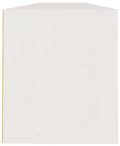 Ντουλάπια Τοίχου 2 τεμ. Λευκά 100x30x35 εκ. Μασίφ Ξύλο Πεύκου - Λευκό