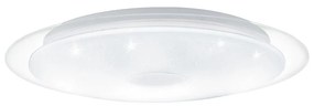 Φωτιστικό Οροφής Πλαφονιέρα Led Με Τηλεχειριστήριο Lanciano 1 98323 White-Clear Eglo Μέταλλο,Πλαστικό