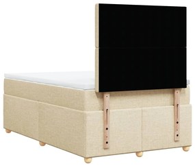 ΚΡΕΒΑΤΙ BOXSPRING ΜΕ ΣΤΡΩΜΑ ΚΡΕΜ 120X190 ΕΚ. ΥΦΑΣΜΑΤΙΝΟ 3291238