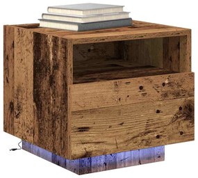 vidaXL Κομοδίνο 2 pcs Παλαιό ξύλο 40 x 39 x 37 εκ Επεξεργασμένο ξύλο