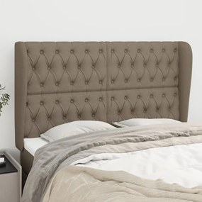 Κεφαλάρι με Πτερύγια Taupe 163x23x118/128 εκ. Υφασμάτινο - Μπεζ-Γκρι