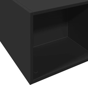 vidaXL Πλαίσιο Κρεβατιού Μαύρο 135x190 εκ. Επεξεργ. Ξύλο