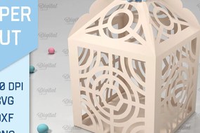 Σετ των 3 Intra απο ξύλο plywood 3mm-4mm πάχος Box Paper Cut . Τρισδιάστατη χάρτινη κοπή σε κουτί δώρου Δίασταση 10x10 cm INTRAFABR-90263417