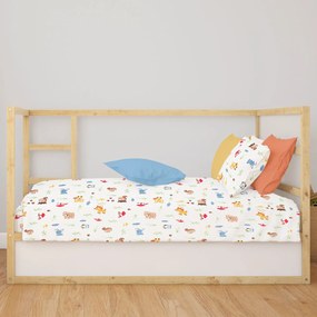 Πάπλωμα Κούνιας (120x160) Dimcol Animals 570 White - Sky Blue