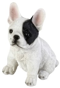 Διακοσμητική Φιγούρα Σκύλος French Bulldog Polyresin Λευκό-Μαύρο 10,5x8x13εκ. ESPIEL GID110