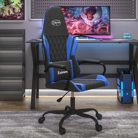 Καρέκλα Gaming Μαύρο/Μπλε από Συνθετικό Δέρμα