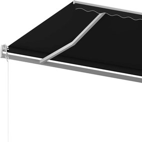 vidaXL Τέντα Συρόμενη Χειροκίνητη Ανθρακί 500x350 εκ.