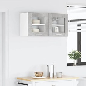 vidaXL Κρεμαστό ντουλάπι Riga 2 pcs Σκυρόδεμα Γκρι 40 x 31 x 40 εκ.