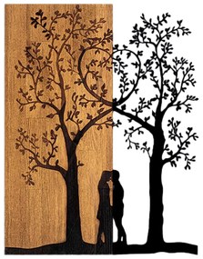 Διακοσμητικό Τοίχου C4753 Μέταλλο Μαύρο - Ξύλο 45x3(βάθος)x58Υεκ. 45x3x58 εκ.