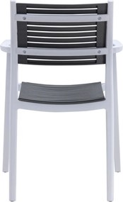 AKRON Πολυθρόνα PP-UV Άσπρο - Γκρι   1τμχ