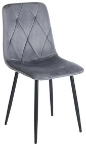 EVA GREY VELVET ΥΦΑΣΜΑ ΚΑΡΕΚΛΑ ΜΕΤΑΛΛΙΚΗ