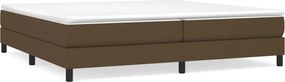 vidaXL Κρεβάτι Boxspring με Στρώμα Σκούρο Καφέ 200x200 εκ. Υφασμάτινο