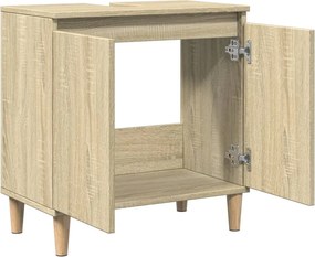 vidaXL Ντουλάπι Νιπτήρα Sonoma Δρυς 58x33x60 εκ. Επεξεργασμένο Ξύλο