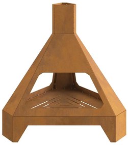 vidaXL Φωτιά Καφέ 50 x 43 x 52 εκ. Ατσάλι σκληρυθέν στον αέρα