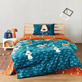 Σεντόνια Παιδικά Pongo (Σετ 3τμχ) Blue Kentia Μονό 160x270cm 100% Βαμβάκι
