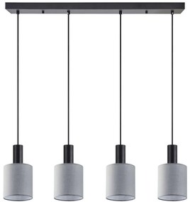 Φωτιστικό Οροφής - Ράγα Adept Tube 77-8518 85x15x300cm 4xE27 60W Black-Grey Homelighting