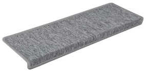 vidaXL Πατάκια Σκαλιών 30 τεμ. Ανοιχτό Γκρι 65x21x4 εκ. με Ορθογώνια Άκρη