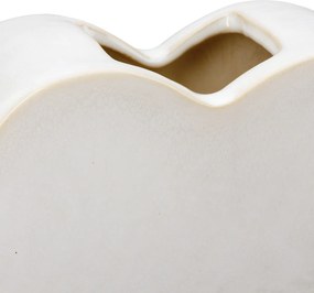 Βάζο 'Heart' Κεραμικό Λευκό 8.5x20x14cm