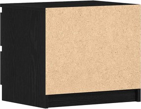 vidaXL Κομοδίνο 2 τμχ. Μαύρη Οξυά 50 x 40 x 43,5 εκ.