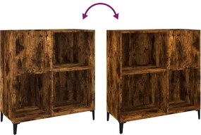 vidaXL Δισκοθήκη Καπνιστή Δρυς 84,5 x 38 x 89 εκ. από Επεξεργ. Ξύλο