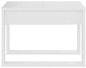 Τραπέζι Βοηθητικό Λευκό 50 x 50 x 35 εκ. από Επεξεργ. Ξύλο