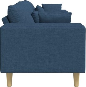 vidaXL Καναπές με μαξιλάρι Μπλε 250 x 77 x 76 εκ. ύφασμα