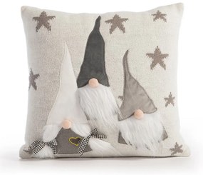 Μαξιλαροθήκη Διακοσμητική Χριστουγεννιάτικη Gnome Stars White Nef-Nef Homeware 40Χ40