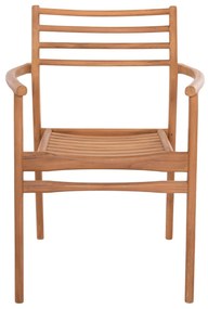 Πολυθρόνα MOOSEN Μασίφ Ξύλο Teak Φυσικό 59x60x78,5Υ εκ. 2αδα 59x60x78.5 εκ.