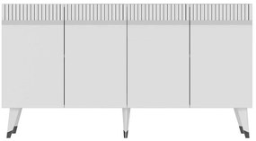 Μπουφές Defne 475OLV1740 150x40x80cm White-Silver Particle Board, Melamine