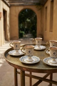 Σετ πορσελάνινων φλιτζανιών καφέ για 6 άτομα Πολύχρωμο