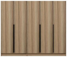 Ντουλάπα Πεντάφυλλη Kale Plus 506MNR2605 225x52x210cm Oak Πεντάφυλλη