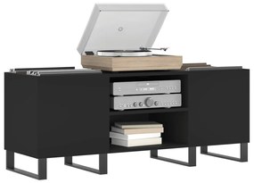 vidaXL Έπιπλο Δίσκων Μαύρο 121 x 38 x 48 εκ. από Επεξεργασμένο Ξύλο