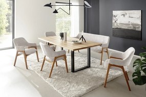 Tibet Τράπεζι Μασίφ Ακακία Σκούρο Καφέ 180x100x77