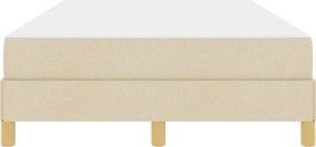 vidaXL Κρεβάτι με ελατήρια με στρώμα Κρεμ 120 x 190 cm ύφασμα