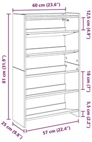 ΡΑΦΙ ΠΑΠΟΥΤΣΙΩΝ  ΠΑΛΙΟ ΞΥΛΟ 60X25X100 CM ΚΑΤΑΣΚΕΥΑΣΜΕΝΟ ΞΥΛΟ 859876