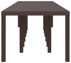 vidaXL Τραπέζι Κήπου Καφέ 400 x 100 x 73 εκ. συνθετικό ρατάν