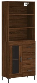 vidaXL Ντουλάπι Καφέ Δρυς 69,5 x 34 x 180 εκ. από Επεξεργασμένο Ξύλο
