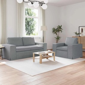 vidaXL Καναπές 2 pcs Ανοιχτό γκρι