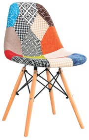 Καρέκλα ArteLibre KEET Patchwork Ύφασμα/Ξύλο 47x53x82cm