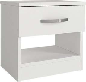 Κομοδίνο Lube Megapap χρώμα λευκό 40x28,2x40εκ.