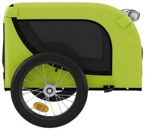 Τρέιλερ Ποδηλάτου Κατοικίδιων Πράσινο/Μαύρο Oxford/Σίδηρος - Πράσινο