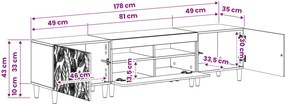 vidaXL 5 Τεμάχια LED Τηλεοπτικού Ντουλαπιού Γκρι Sonoma