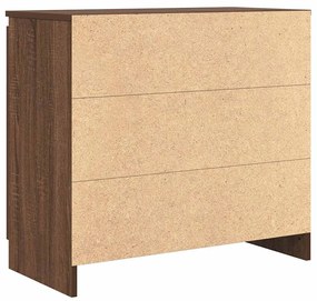 Συρταριέρα με Συρτάρια καφέ δρυς 71x35x65 εκ. Επεξ. Ξύλο - Καφέ