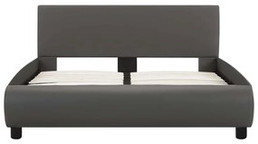 vidaXL Πλαίσιο Κρεβατιού με LED Γκρι 120x200 εκ. από Συνθετικό Δέρμα