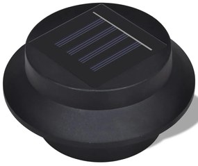 vidaXL Ηλιακό Φωτιστικό για φράχτη/Υδρορροή Σετ 6 Τεμ. Μαύρο