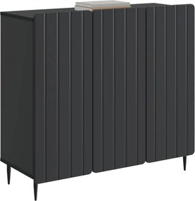 vidaXL Πλαϊνό γραφείο Μαύρο 89 x 34,5 x 82 εκ. Επεξεργασμένο Ξύλο