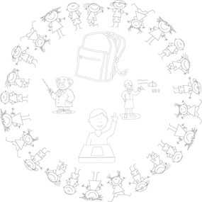 Intra απο ξύλο plywood 3mm-4mm πάχος - Διακόσμηση τοίχου σχολείου Δίασταση 30x30 cm Intraeaxys-r1z265w1