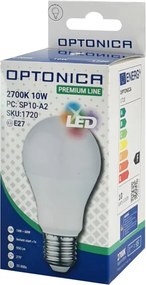 OPTONICA LED λάμπα A60 1720, 10W, 2700K, E27, 950lm